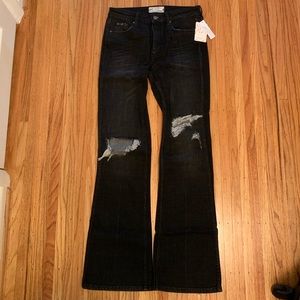 NWT Free People Distressed Flare Jeans